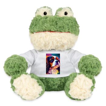 Charles Spaniel Portrait de chien - Grenouille Torge MiniFeet® - blanc - Devant