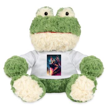German Shepherd Dog Malinois Colorful - MiniFeet® Frog Torge - white - Front