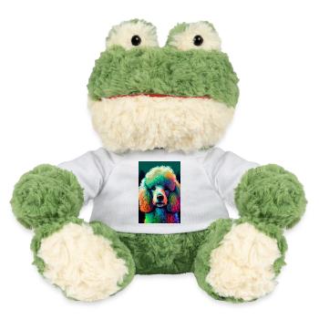 Pudel Hund Hunderasse Hundehalter Pudel Colorful - MiniFeet® Frosch Torge - Weiß - Vorne