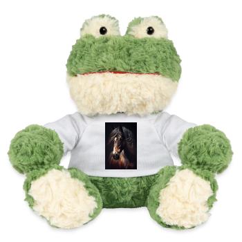 Pferd Pferde Reiten Pferdereiten Sprungreiten - MiniFeet® Frosch Torge - Weiß - Vorne