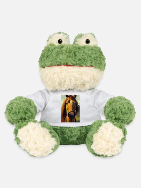Pferdekopf Öl Malerei - MiniFeet® Frosch Torge - Weiß