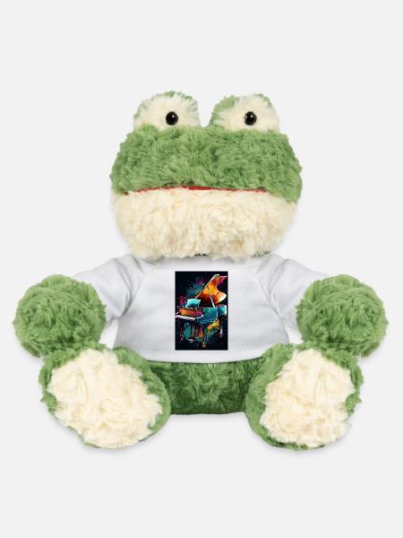 Piano Klavier Pianist Instrument Colorful - MiniFeet® Frosch Torge - Weiß