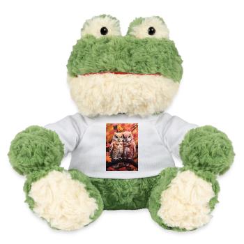 Owl Bird Animal Owls Cuddle - MiniFeet® Frog Torge - white - Front
