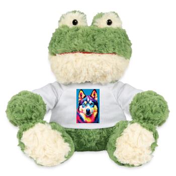 Siberian Husky Dog Pop Art - MiniFeet® Frog Torge - white - Front