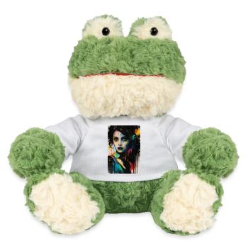 Portrait regard femme omikly cou éclaboussure art - Grenouille Torge MiniFeet® - blanc - Devant