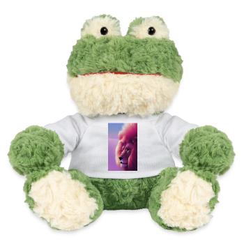 Comic Cartoon Zeichnung einer queeren Löwin - MiniFeet® Frosch Torge - Weiß - Vorne