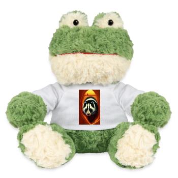 Badger (in german Dachs) cool portrait drawing - MiniFeet® Frog Torge - white - Front