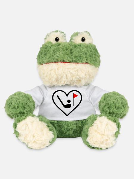 Golf Heart Club Ball Sport Geschenk - MiniFeet® Frosch Torge - Weiß