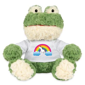 Arc-en-ciel avec licorne - Grenouille Torge MiniFeet® - blanc - Devant
