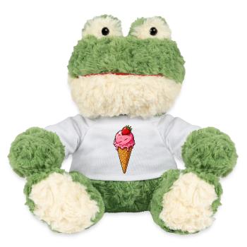 Boule de glace à la fraise - Grenouille Torge MiniFeet® - blanc - Devant