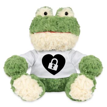 Herz oder Herz mit Schloss aufgeschnitten mein Herz - MiniFeet® Frosch Torge - Weiß - Vorne