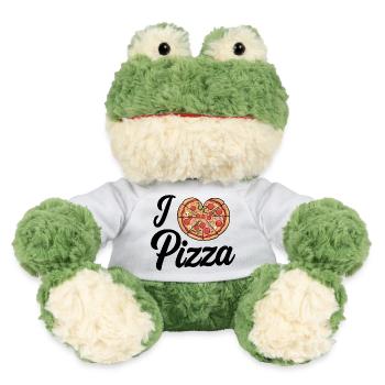 Ich liebe Pizza Herz - MiniFeet® Frosch Torge - Weiß - Vorne