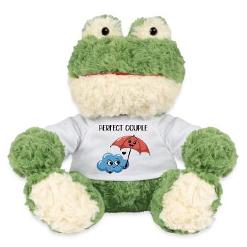 Cute Cloud And Umbrella Friendship Illustration - MiniFeet® Frosch Torge - Weiß - Vorne