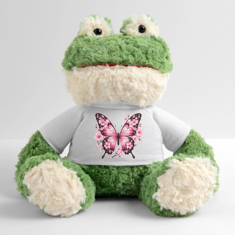 Papillon aux ailes de fleurs roses Grenouille Torge MiniFeet®