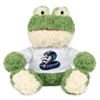 motif serpent Cobra dynamique et coloré - Grenouille Torge MiniFeet® - blanc - Devant