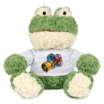 Regenbogenkamera als CAD-Design in Farbexplosion - MiniFeet® Frosch Torge - Weiß - Vorne