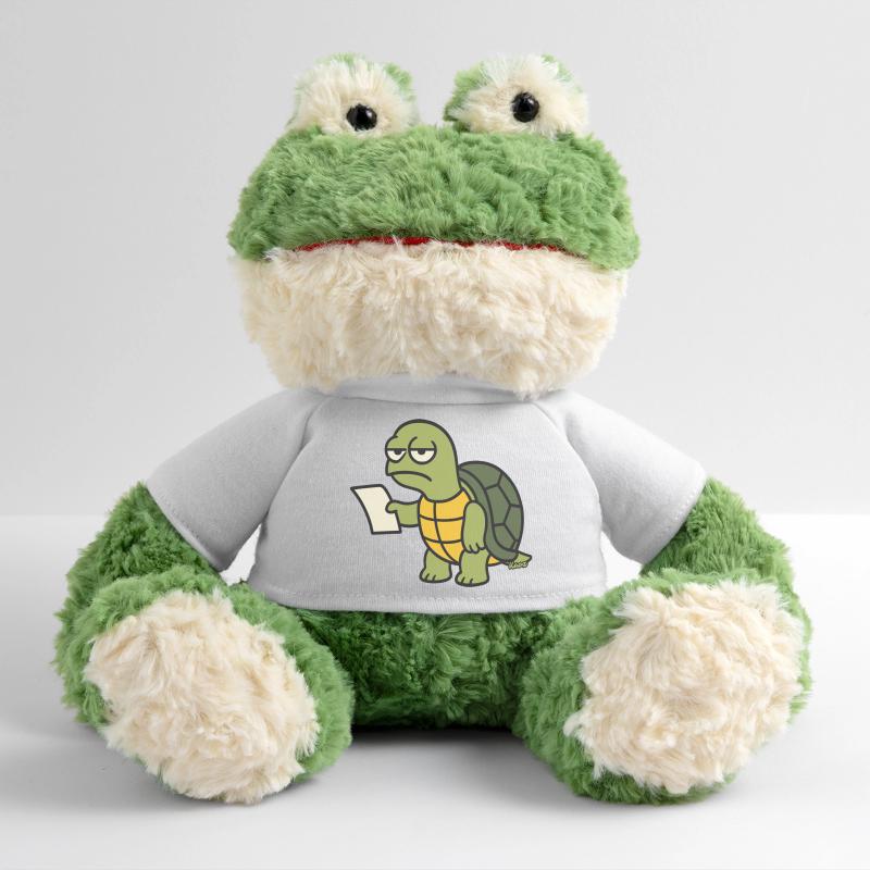 Langsame Schildkröte mit Papier MiniFeet® Frosch Torge