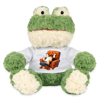 Hund mit VR Brille im Sessel - MiniFeet® Frosch Torge - Weiß - Vorne