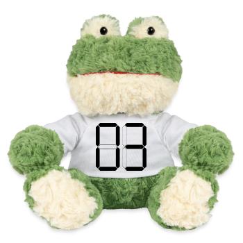 NUMMER 03 Null Drei Geburtstag Geschenk Digital - MiniFeet® Frosch Torge - Weiß - Vorne