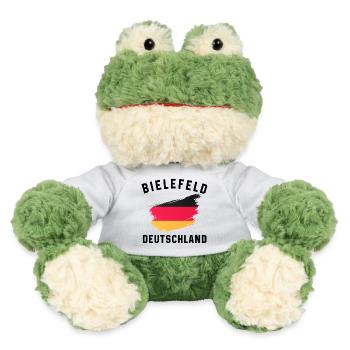 Deutsche Flagge künstlerischer Pinselstrich - MiniFeet® Frosch Torge - Weiß - Vorne