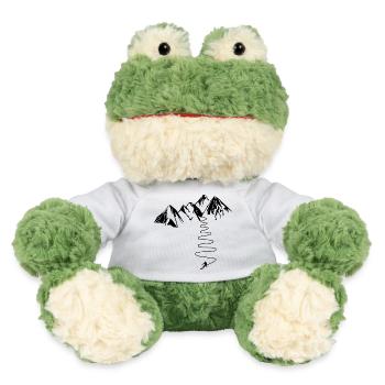Gift for high mountain skiers in the Alps Pyrenees - MiniFeet® Frog Torge - white - Front