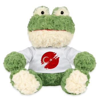Türkei Kreis / Flagge Geschenk Nationalflagge - MiniFeet® Frosch Torge - Weiß - Vorne
