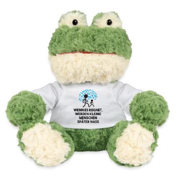 Lustig Witzig Statement Sprüche Regen Regentropfen - MiniFeet® Frosch Torge - Weiß - Vorne