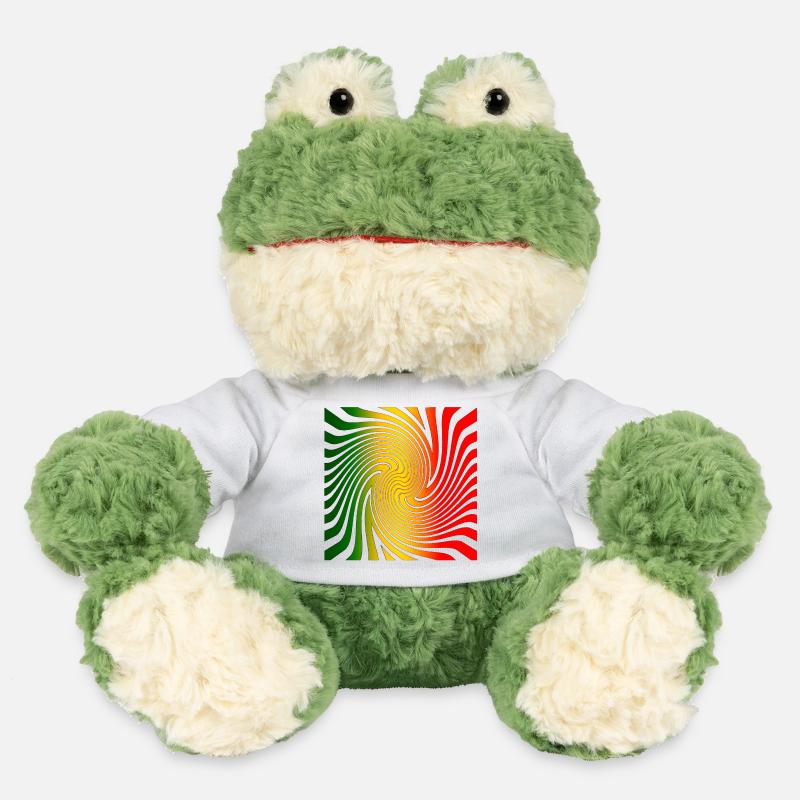 Psychodelisches Spiraldesign mit Regenbogenfarben - MiniFeet® Frosch Torge - Weiß