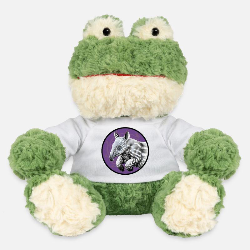 Tapir silhouette in violet circle - MiniFeet® Frog Torge - white