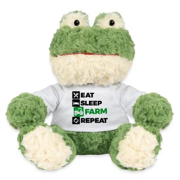 Kraftfahrzeug Traktor Statement Ackerbau Biobauer - MiniFeet® Frosch Torge - Weiß - Vorne