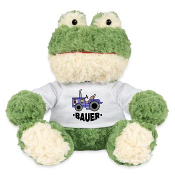 Landmaschinen Spruch Bauer Traktor Nutzfahrzeug - MiniFeet® Frosch Torge - Weiß - Vorne
