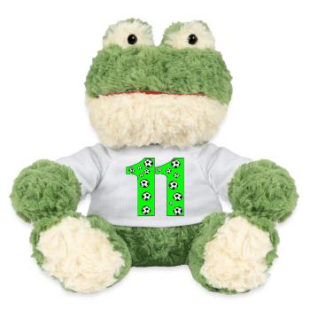 Number 11 - Number ELF FOOTBALL - 11th Birthday - MiniFeet® Frog Torge - white - Front