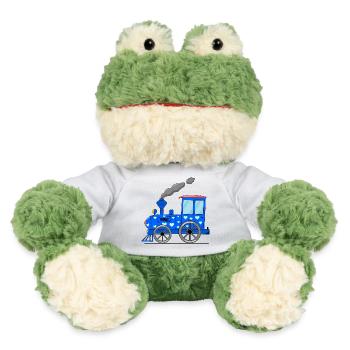 Kinderzug Eisenbahn blau mit Herzen - MiniFeet® Frosch Torge - Weiß - Vorne