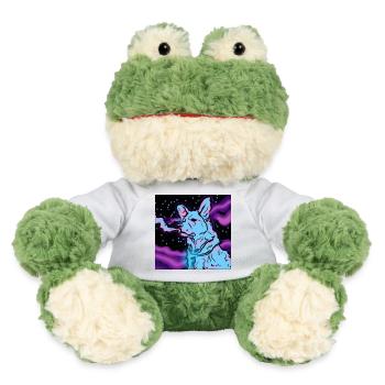 Vaping dog in space. - MiniFeet® Frog Torge - white - Front