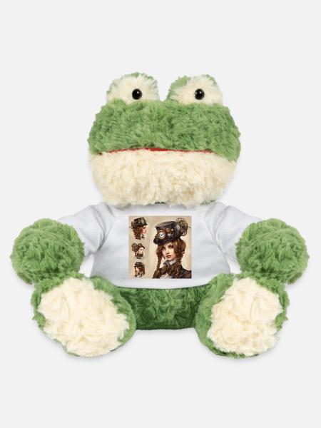 Schönes Mädchen im Steampunk-Stil - MiniFeet® Frosch Torge - Weiß