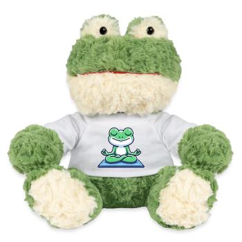 Meditative Amphibie: Der erleuchtete Frosch - MiniFeet® Frosch Torge - Weiß - Vorne