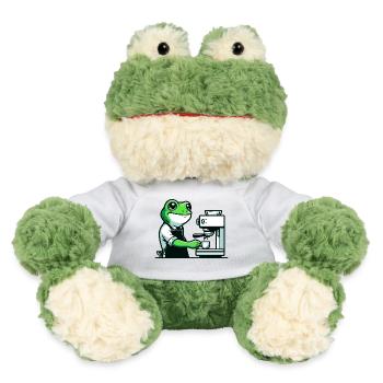Coffee Brewin' Frog: The Espresso Expert - MiniFeet® Frog Torge - white - Front