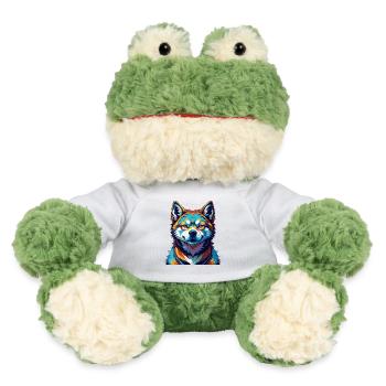 Akita Inu Dog Breed Colorful Cartoon Kawaii - MiniFeet® Frog Torge - white - Front