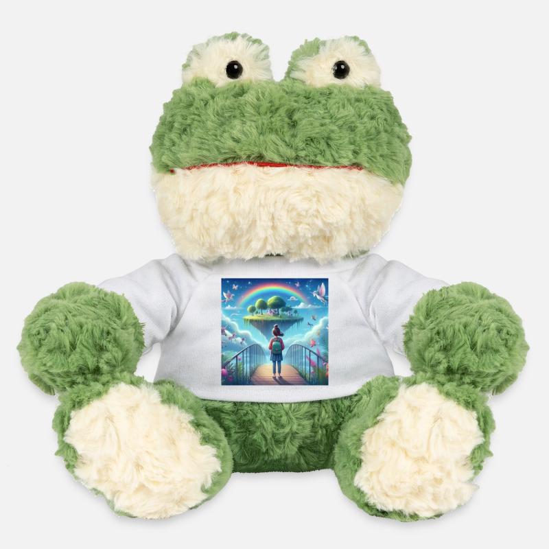 Fantasievolle Himmelströme mit Einhörnern - MiniFeet® Frosch Torge - Weiß