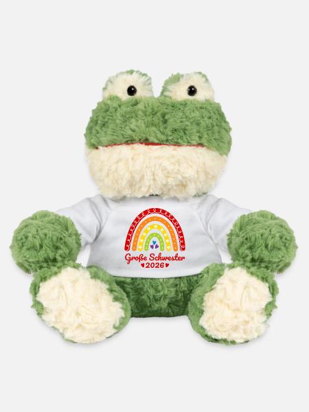 Große Schwester 2026 Regenbogen - MiniFeet® Frosch Torge - Weiß