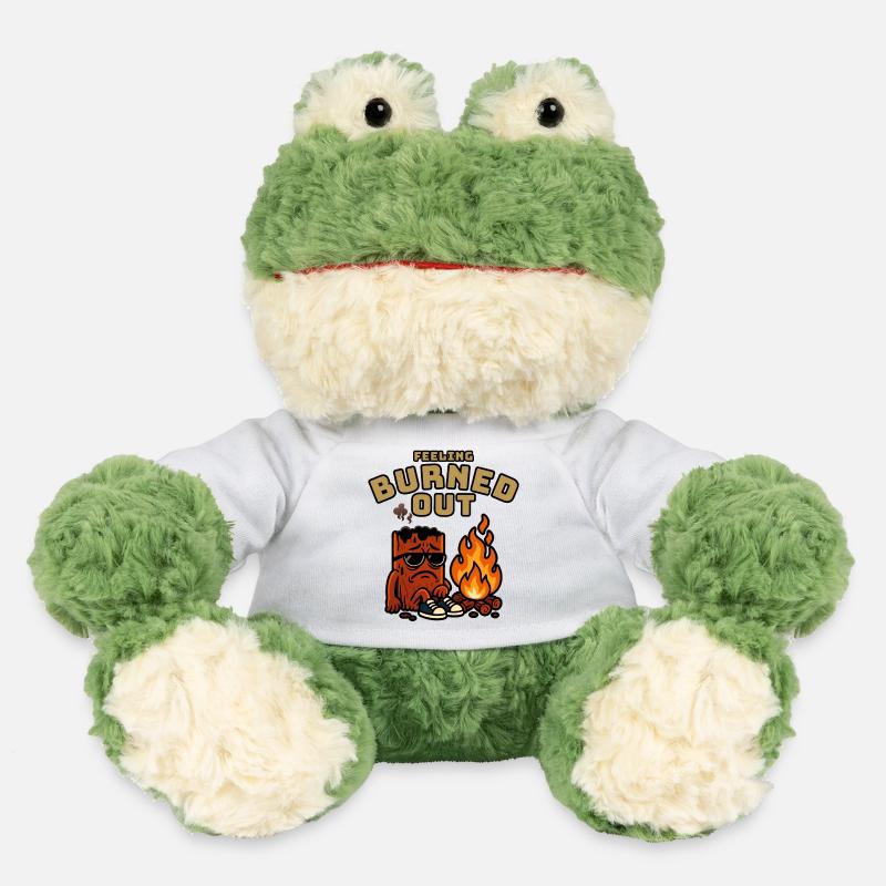 Feeling Burned Out - Tired T-Shirt Design - MiniFeet® Frog Torge - white