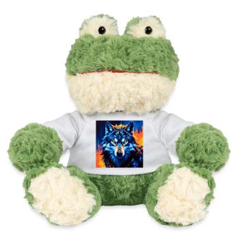 Illustration de loup géométrique vif - Grenouille Torge MiniFeet® - blanc - Devant