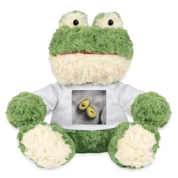 Minimalistische Avocadoscheibe Illustration - MiniFeet® Frosch Torge - Weiß - Vorne