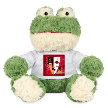 Modern Abstract Portrait in Red and Black - MiniFeet® Frog Torge - white - Front