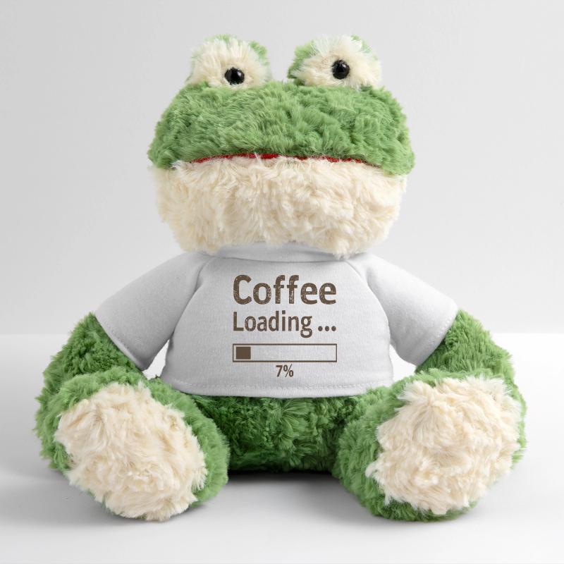 Coffee Loading Saying Quote MiniFeet® Frog Torge