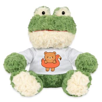 Seeigel mit Flamingo-Schwimmer - MiniFeet® Frosch Torge - Weiß - Vorne