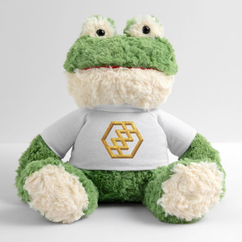Golden Geometric Pattern MiniFeet® Frog Torge