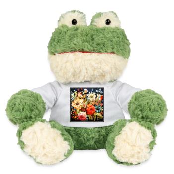Floral Vines Embroidery in Pastel Shades Tapestry - MiniFeet® Frog Torge - white - Front