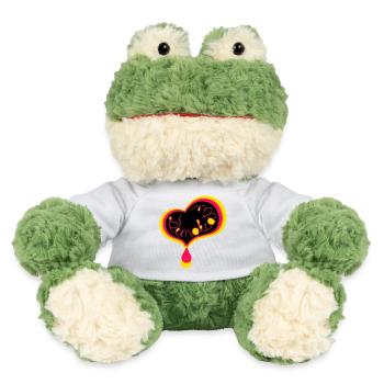 "Democracy" heart black red gold Germany - MiniFeet® Frog Torge - white - Front