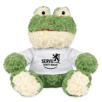 Servus statt Hallo – Bavarian dialect saying - MiniFeet® Frog Torge - white - Front